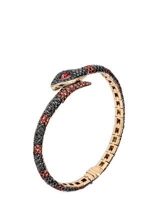 Main View - Click To Enlarge - JOHN HARDY - Diamond sapphire 18k yellow gold serpent bracelet