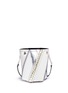 Main View - Click To Enlarge - PROENZA SCHOULER - 'Hex' mini metallic panel leather bucket bag