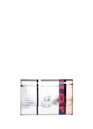 Main View - Click To Enlarge - PROENZA SCHOULER - 'Small Lunch Bag' in colourblock metallic leather patchwork