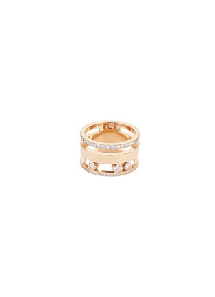 Main View - Click To Enlarge - MESSIKA - 'Move Romane' diamond 18k rose gold two three ring