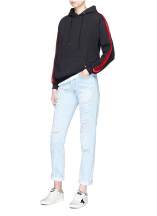 Figure View - Click To Enlarge - FORTE COUTURE - 'Vanessa' embellished distressed jeans