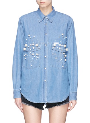 Main View - Click To Enlarge - FORTE COUTURE - 'Dyna' embellished denim shirt