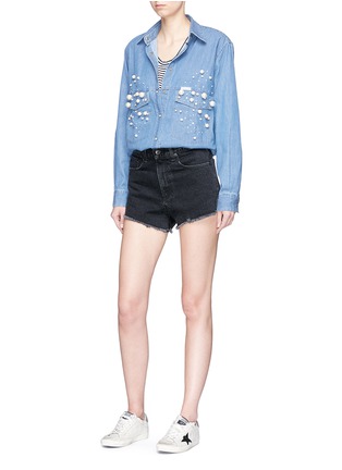 Figure View - Click To Enlarge - FORTE COUTURE - 'Dyna' embellished denim shirt