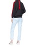 Figure View - Click To Enlarge - FORTE COUTURE - 'Rochelle' velvet stripe hoodie