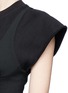 Detail View - Click To Enlarge - ALEXANDER WANG - Sweatshirt panel twill dress