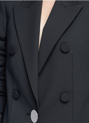 Detail View - Click To Enlarge - ALEXANDER WANG - Layered lambskin leather sleeve suiting jacket