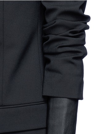 Detail View - Click To Enlarge - ALEXANDER WANG - Layered lambskin leather sleeve suiting jacket
