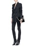 Figure View - Click To Enlarge - ALEXANDER WANG - Layered lambskin leather sleeve suiting jacket