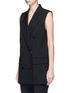 Front View - Click To Enlarge - ALEXANDER WANG - Oversized virgin wool blend suiting vest