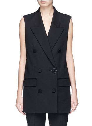 Main View - Click To Enlarge - ALEXANDER WANG - Oversized virgin wool blend suiting vest