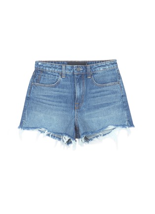 Main View - Click To Enlarge - ALEXANDER WANG - 'Bite' frayed cuff denim shorts
