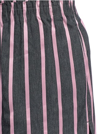 Detail View - Click To Enlarge - ALEXANDER WANG - Stripe pyjama shorts