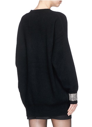 Back View - Click To Enlarge - ALEXANDER WANG - Strass embellished cardigan