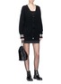Figure View - Click To Enlarge - ALEXANDER WANG - Strass embellished cardigan