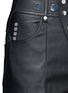 Detail View - Click To Enlarge - ALEXANDER WANG - High waist press stud lambskin leather mini shorts