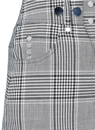 Detail View - Click To Enlarge - ALEXANDER WANG - High waist press stud check plaid mini skirt
