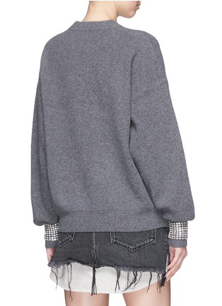 Back View - Click To Enlarge - ALEXANDER WANG - Strass embellished sweater