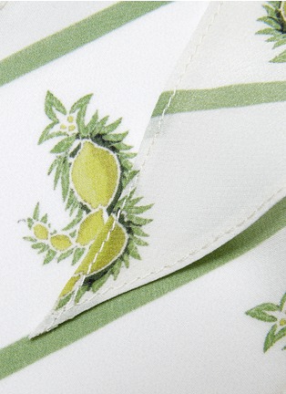 Detail View - Click To Enlarge - ROCKINS - 'Lemon Paisley' stripe print super skinny silk scarf