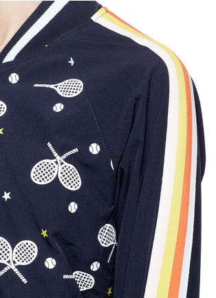 Detail View - Click To Enlarge - THE UPSIDE - 'Tennis Star' logo embroidered bomber jacket