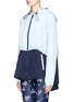 Front View - Click To Enlarge - THE UPSIDE - 'Ash' colourblock hooded jacket