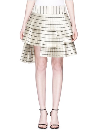 Main View - Click To Enlarge - ZIMMERMANN - 'Maples Sportive' stripe pleated wrap skirt