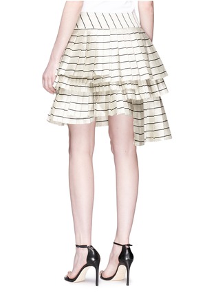 Figure View - Click To Enlarge - ZIMMERMANN - 'Maples Sportive' stripe pleated wrap skirt