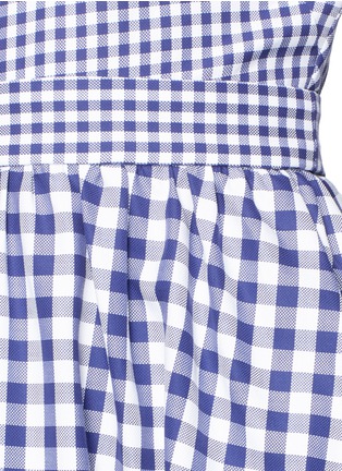 Detail View - Click To Enlarge - ROSETTA GETTY - Tie sleeve open back gingham check shirting dress