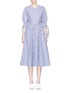 Main View - Click To Enlarge - ROSETTA GETTY - Tie sleeve open back gingham check shirting dress