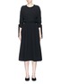 Main View - Click To Enlarge - ROSETTA GETTY - Tie sleeve open back crepe dress