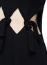 Detail View - Click To Enlarge - ROSETTA GETTY - Cold shoulder cutout waist crepe gown