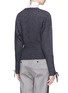 Back View - Click To Enlarge - NEIL BARRETT - Lace-up detail cropped wool sweater