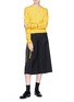 Figure View - Click To Enlarge - NEIL BARRETT - Lace-up detail cropped wool sweater