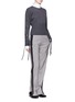 Figure View - Click To Enlarge - NEIL BARRETT - Cutout sleeve crepe top