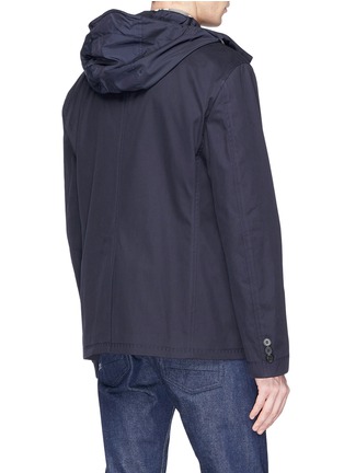 Back View - Click To Enlarge - WOOYOUNGMI - Detachable hood twill jacket