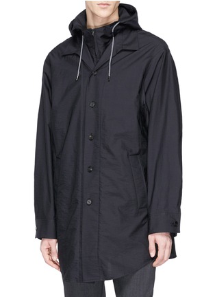 Detail View - Click To Enlarge - WOOYOUNGMI - Layered hooded jacket