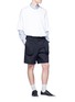 Figure View - Click To Enlarge - WOOYOUNGMI - Patch pocket poplin shorts
