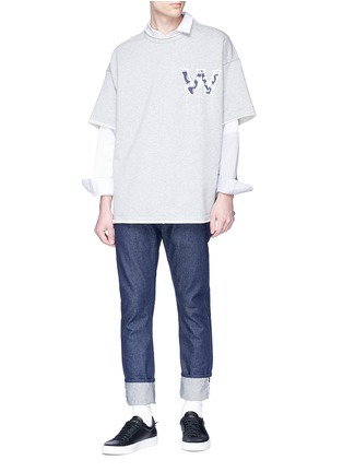 Figure View - Click To Enlarge - WOOYOUNGMI - Paisley logo print oversized T-shirt