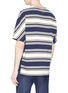 Back View - Click To Enlarge - WOOYOUNGMI - High-low stripe T-shirt