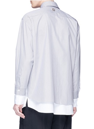 Back View - Click To Enlarge - WOOYOUNGMI - Reversible layered stripe shirt