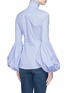 Back View - Click To Enlarge - CAROLINE CONSTAS - 'Jacqueline' ruffle turtleneck bell sleeve stripe shirt