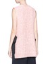 Back View - Click To Enlarge - SHORT SENTENCE - Ribbon tie outseam rib knit sleeveless sweater