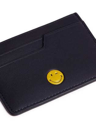 Detail View - Click To Enlarge - ANYA HINDMARCH - 'Wink' embossed leather card holder
