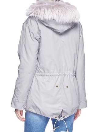 Figure View - Click To Enlarge - 72348 - 'Luella' raccoon and fox fur hooded liner canvas parka