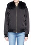 Main View - Click To Enlarge - 72348 - 'Mickey' raccoon fur hooded liner satin bomber jacket