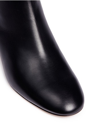 Detail View - Click To Enlarge - PAUL ANDREW - 'Brancusi' orb heel leather ankle boots