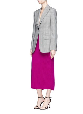 Figure View - Click To Enlarge - CALVIN KLEIN 205W39NYC - Wool-cashmere rib knit midi pencil skirt