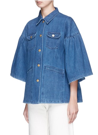 Front View - Click To Enlarge - CO - Lantern sleeve denim jacket
