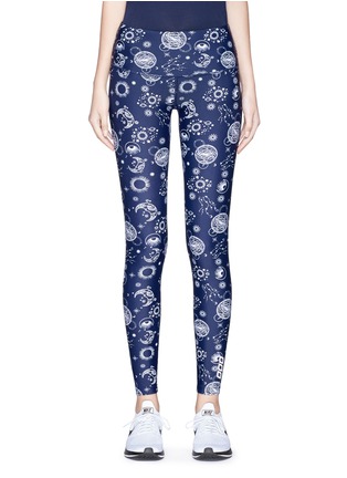 Main View - Click To Enlarge - LORNA JANE - 'Astro Core' moonlight print performance leggings