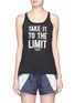 Main View - Click To Enlarge - LORNA JANE - 'The Limit' slogan print tank top