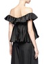 Figure View - Click To Enlarge - TOME - Ruffle taffeta twill off-shoulder top